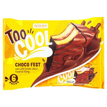 Пирожное Roshen Too Cool Choco Fest бисквитное с шоколадной начинкой 270г