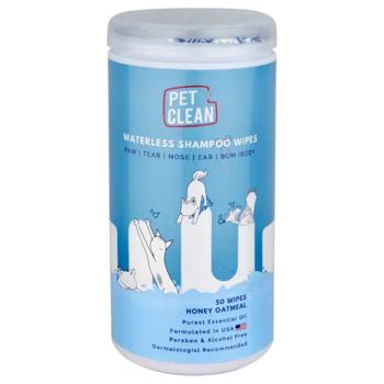 Салфетки влажные для собак и кошек Pet Clean Waterless Shampoo Wipes с ароматом меда и овсянки 50шт - купить, цены на MasterZoo - фото 1