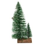 Green Glitter with White Decorative Christmas Trees 10*22cm