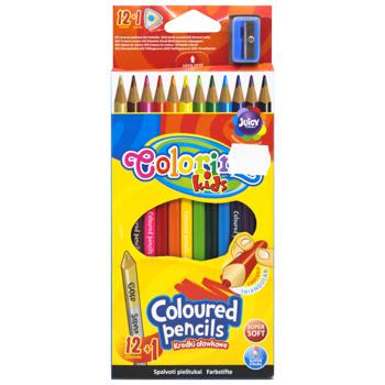 Colorino Color Pencils Triangular with Sharpener 13pcs - buy, prices for Auchan - photo 1