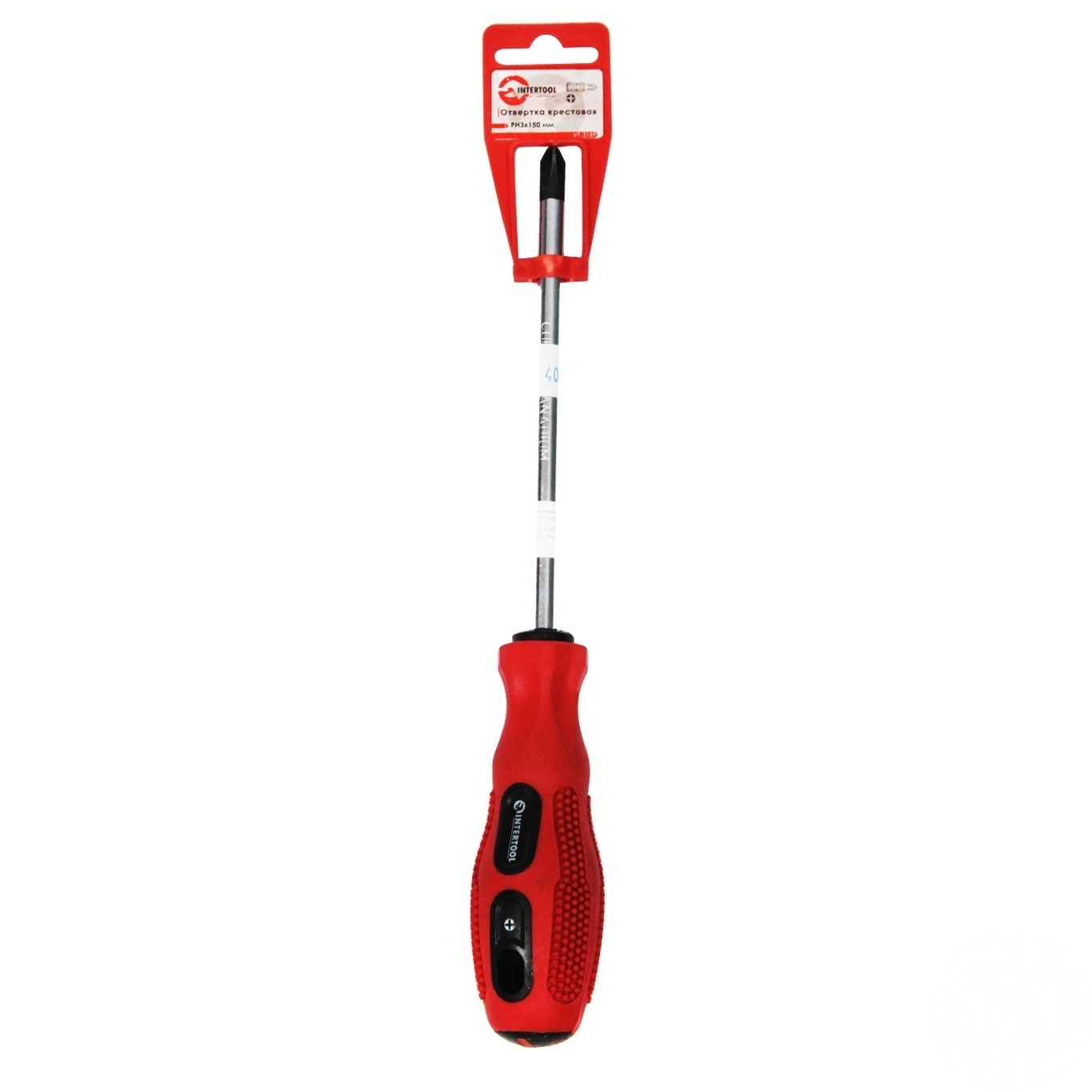 

Отвертка Intertool крестовая PH 3x150мм
