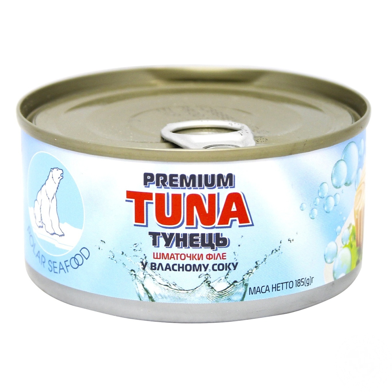 

Тунец Premium Tuna кусочки филе в собственном соку 185г