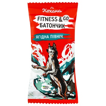 Батончик Кохана Fitness&Go Ягодный Север Клюква 40г - купить, цены на Auchan - фото 1