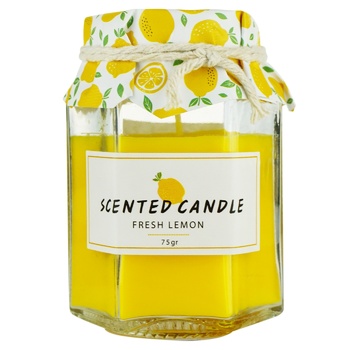 Candle in Jar with Aroma of Lemon 8cm - buy, prices for Auchan - photo 1