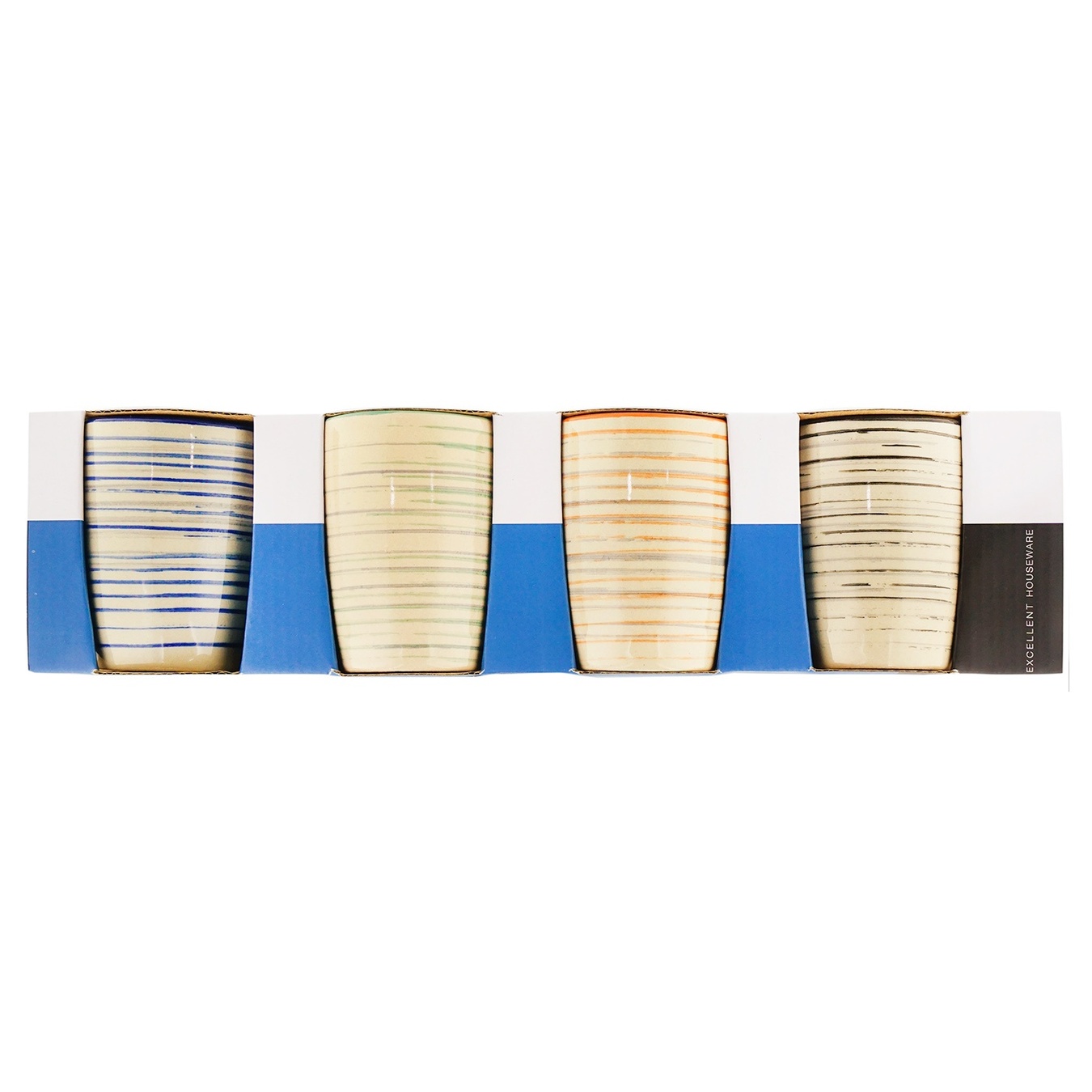 

Набор чашек керамических полоска 240мл 4шт