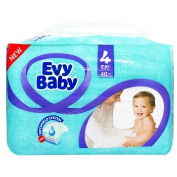 Подгузники Evy Baby Maxi 7-18кг 40шт - купить, цены на - фото 2