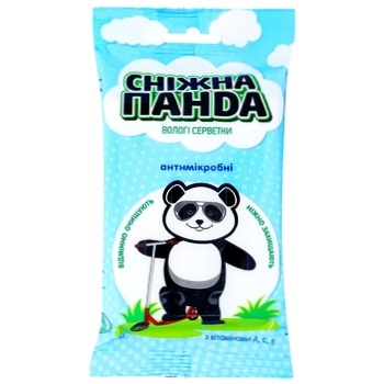 Snizhna Panda Kids Wet Hand Wipes 15pcs