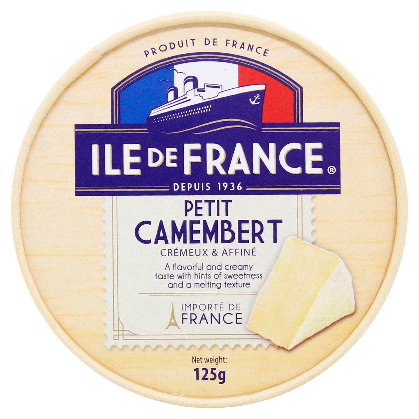 

Сыр Ile de France Petit Camembert мягкий 50% 125г