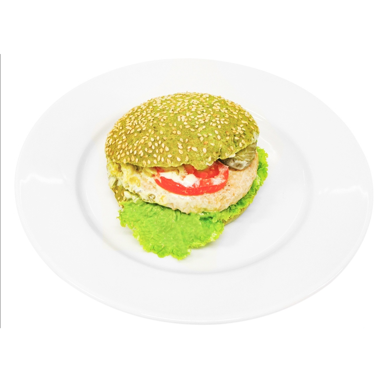 

Гамбургер шпинатный с куриным битком 280г