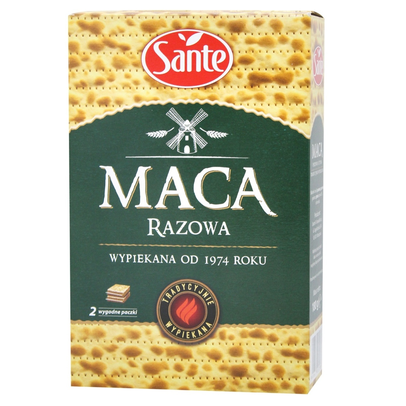 

Маца Sante цельнозерновая 180г