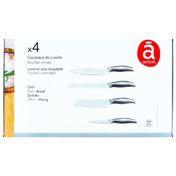 Actuel Set of Knives with Metal Handle 4pcs - buy, prices for Auchan - photo 1