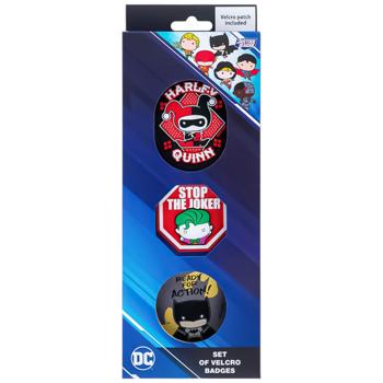 Набор бейджей Kite DC Comics Justice League на липучке 3шт