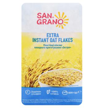 Пластівці вівсяні San Grano Екстра швидкого приготування 500г - купити, ціни на - фото 2