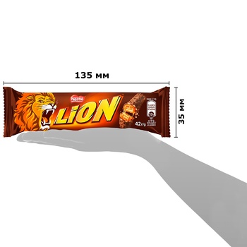 Батончик NESTLÉ® LION® Стандарт 42г - купити, ціни на Auchan - фото 3