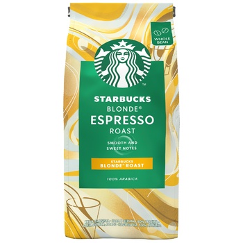 Кава STARBUCKS® BLONDE ESPRESSO ROAST натуральна смажена в зернах 100% арабіка 200г - купити, ціни на Таврія В - фото 1