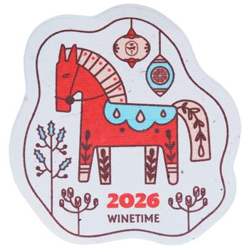 Карточка Winetime Лошадка цветочная 75*80мм