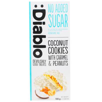 Diablo Sugar Free Coconut Cookies with Caramel and Peanuts 100g - buy, prices for - photo 2