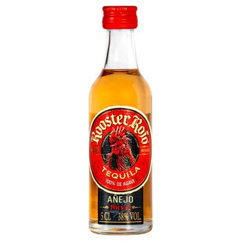 Rooster Rojo Anejo Tequila 38% 50ml - buy, prices for Supermarket "Kharkiv" - photo 1