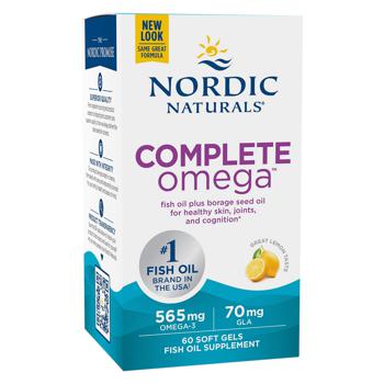 Омега 3-6-9 Nordic Naturals Complete Omega со вкусом лимона 1000мг 60 гелевых капсул - купить, цены на Biotus - фото 3