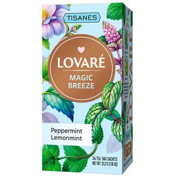 Чай трав’яний Lovare Magic Breeze з листя м’яти 1,3г*24шт - купити, ціни на МегаМаркет - фото 1