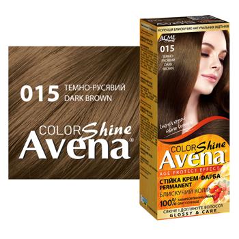 Крем-краска для волос устойчивая AVENA Shine Color 015 Темно-русый - купить, цены на Таврия В - фото 3