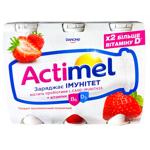 Продукт кисломолочний Actimel полуничний 1,4% 100г х 6шт
