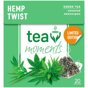 Green Tea Moments Hemp Twist Hemp Lemongrass Tea 1.8g*20pcs - buy, prices for Auchan - photo 2