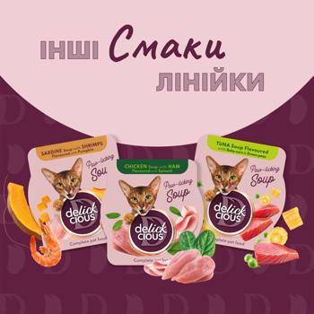 Суп для кошек Delickcious с курицей, томатами и шпинатом для кошек 80г - купить, цены на MasterZoo - фото 7