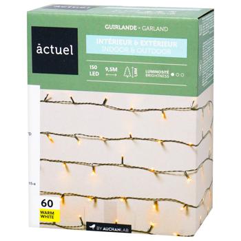 Гірлянда Actuel Жовта 9 функцій 150 LED 9,5м