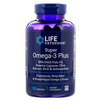 Риб'ячий жир Life Extension Super Omega-3 Plus 120 гелевих капсул - купити, ціни на Біотус - фото 1