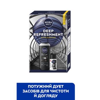 Набір косметичний Nivea Men Deep Refreshment Гель для душу 250мл + Антиперспірант 50мл - купити, ціни на - фото 3