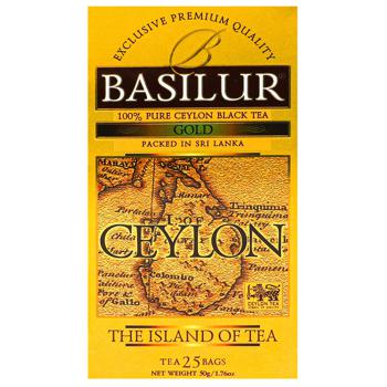 Чай чорний Basilur Ceylon Gold 2г*25шт - купити, ціни на Чудо Маркет - фото 2