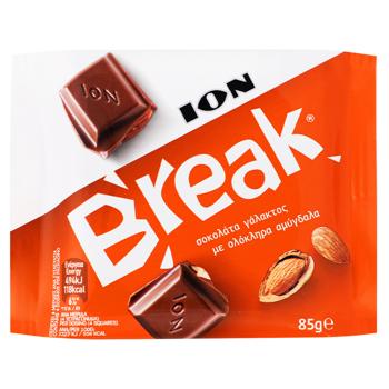 Шоколад молочный Break с цельным миндалем 85г