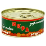 Caviar Santa bremor pink salmon 95g can Belarus