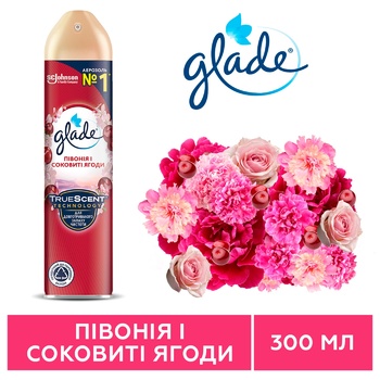 Освіжувач повітря аерозольний Glade Півонія і соковиті ягоди 300мл - купити, ціни на NOVUS - фото 5