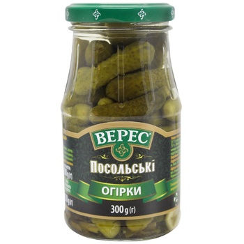 Veres Posolʹsʹki Pickled Cucumbers 300g - buy, prices for COSMOS - photo 1