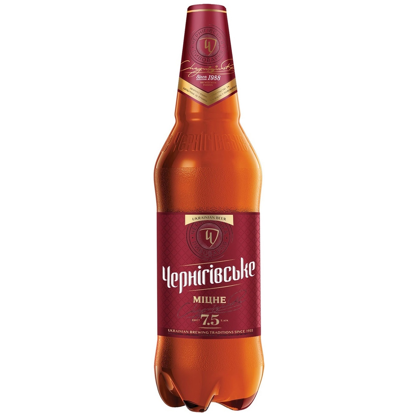 

Пиво Черниговское Крепкое светлое 7,5% 1л