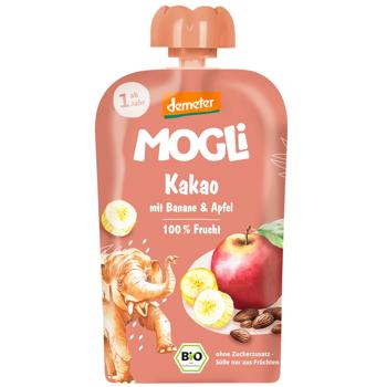 Пюре фруктовое Mogli с бананом, какао и яблоком органическое 100г