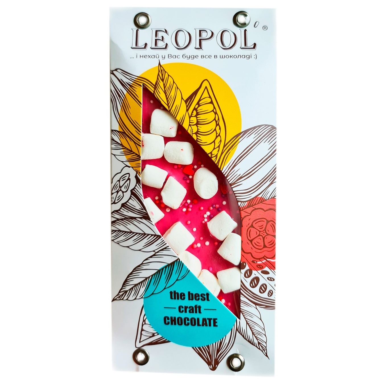 

Шоколад Leopol` клубничный с сердцами 95г