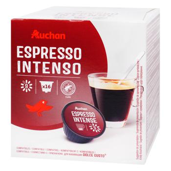 Кофе Ашан Espresso Intenso в капсулах 16шт*7г - купить, цены на Auchan - фото 1