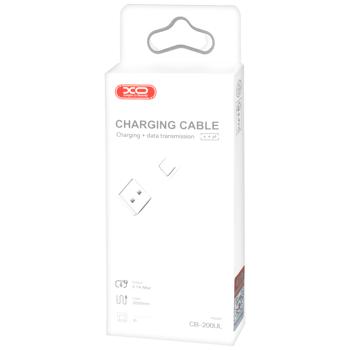 XO CB-200UL 2.1A USB Lightning White Charging Cable 2m