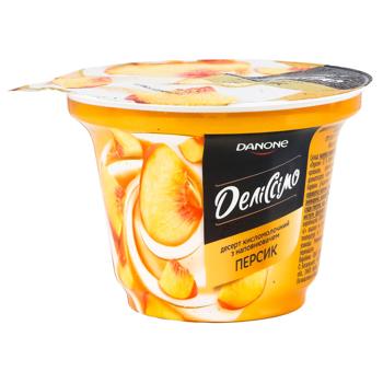 Delissimo Peach Fermented Milk Dessert 3% 180g - buy, prices for EKO Market - photo 1