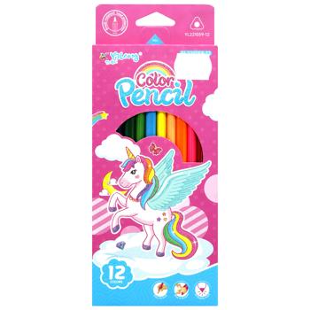 Карандаши цветные Yalong Color Pencil 12 цветов - купить, цены на - фото 4