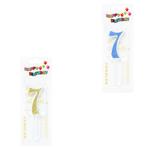 Number 7 Cake Candle with Glitter