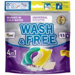Капсули для прання Wash&Free Жасмин та лаванда з марсельським милом 11шт