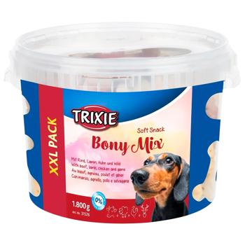 Ласощі для собак Soft Snack Bony Mix з яловичиною, ягням, олениною і куркою 1,8кг - купити, ціни на MasterZoo - фото 1