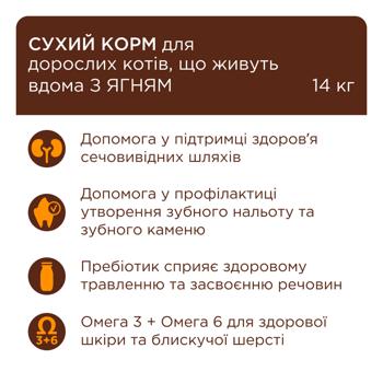 Корм сухой Club 4 Paws Premium Indoor 4in1 с ягненком для домашних кошек 2кг - купить, цены на MasterZoo - фото 5