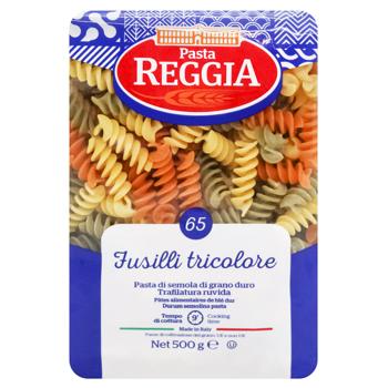 Макаронні вироби Reggia Fusilli Tricolore 500г - купити, ціни на Чудо Маркет - фото 1