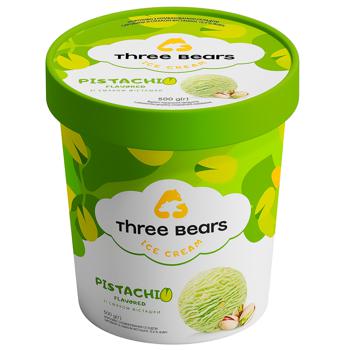 Three Bears Phistachio Ice-Cream 500g Paper Cup - buy, prices for NOVUS - photo 1