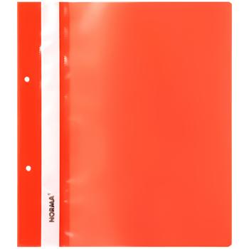 Norma Red Perforated Binder with Transparent Top A5